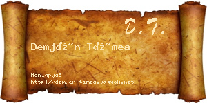 Demjén Tímea névjegykártya