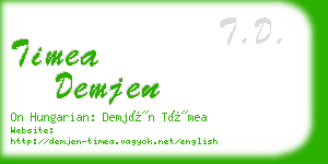 timea demjen business card